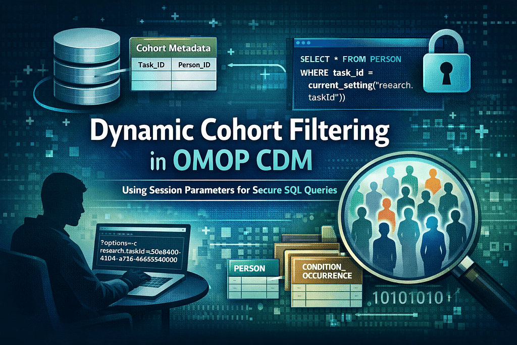 Dynamic Cohort Filtering in OMOP DB with Queries Using Session Parameters
