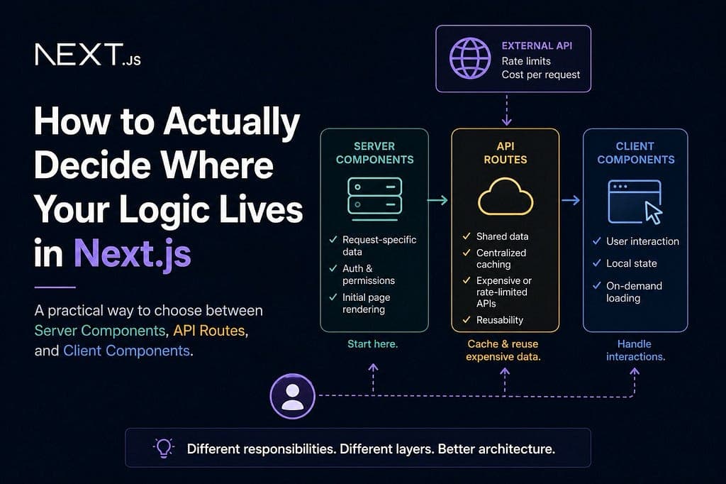How to Actually Decide Where Your Logic Lives in Next.js